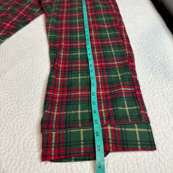 La Vie en Rose Plaid Flannel PJ Set 100% Cotton - Picture 7 of 15